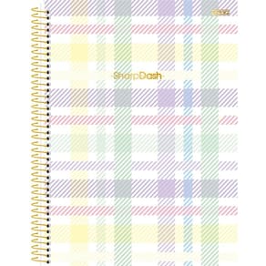 Caderno Universitário Capa Dura Sharp Dash Feminino 1 Matéria 80 Folhas São Domingos