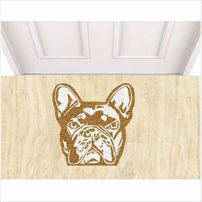 Tapete Capacho Bulldog Frances No Formato 60X60 cm.