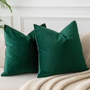 Capas de almofada JUSPURBET Christmas Green Velvet