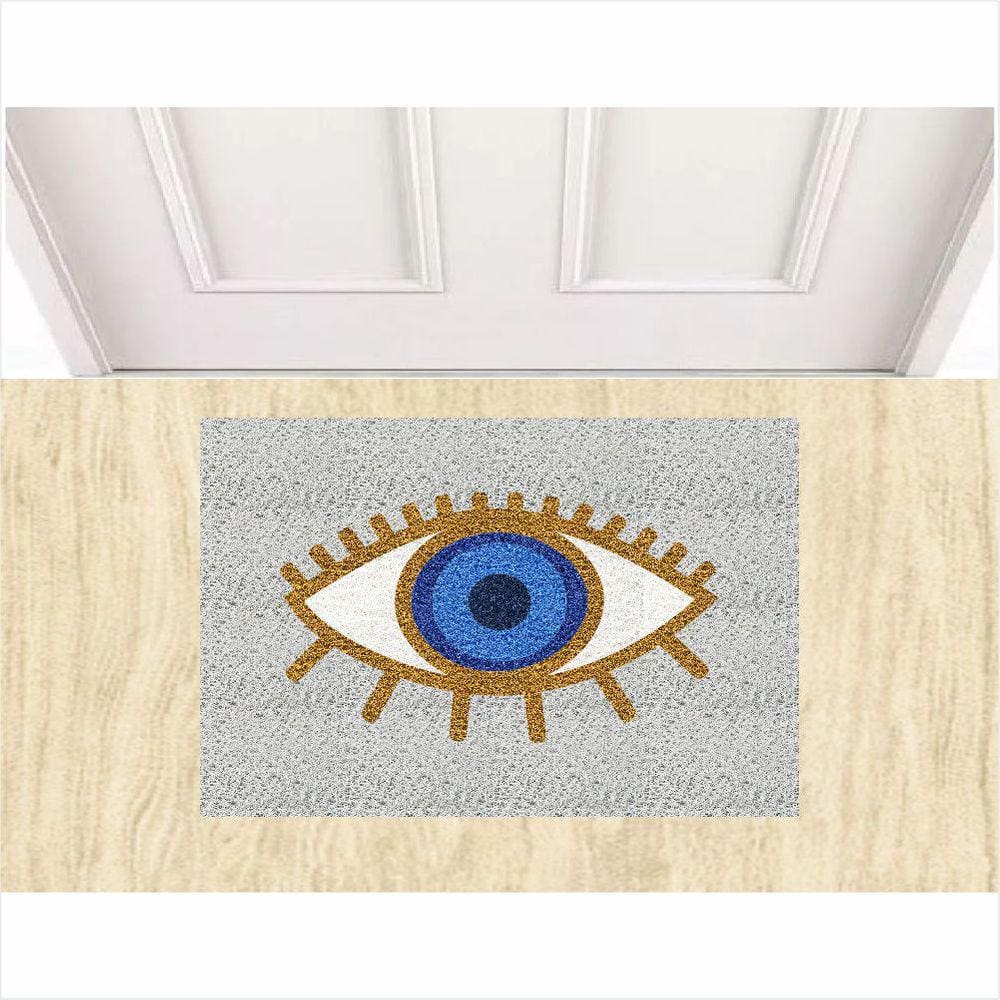Tapete Capacho Divertido Olho Grego.