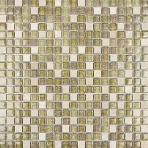 Pastilha de Mármore e Vidro30cmx30cm Glass Mosaic placas Bege