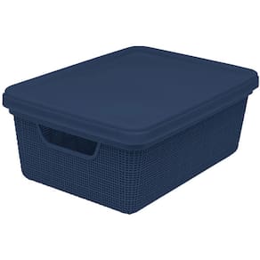 Organizadora De Armário Juta Decorativo Multiuso 5 Lts Azul