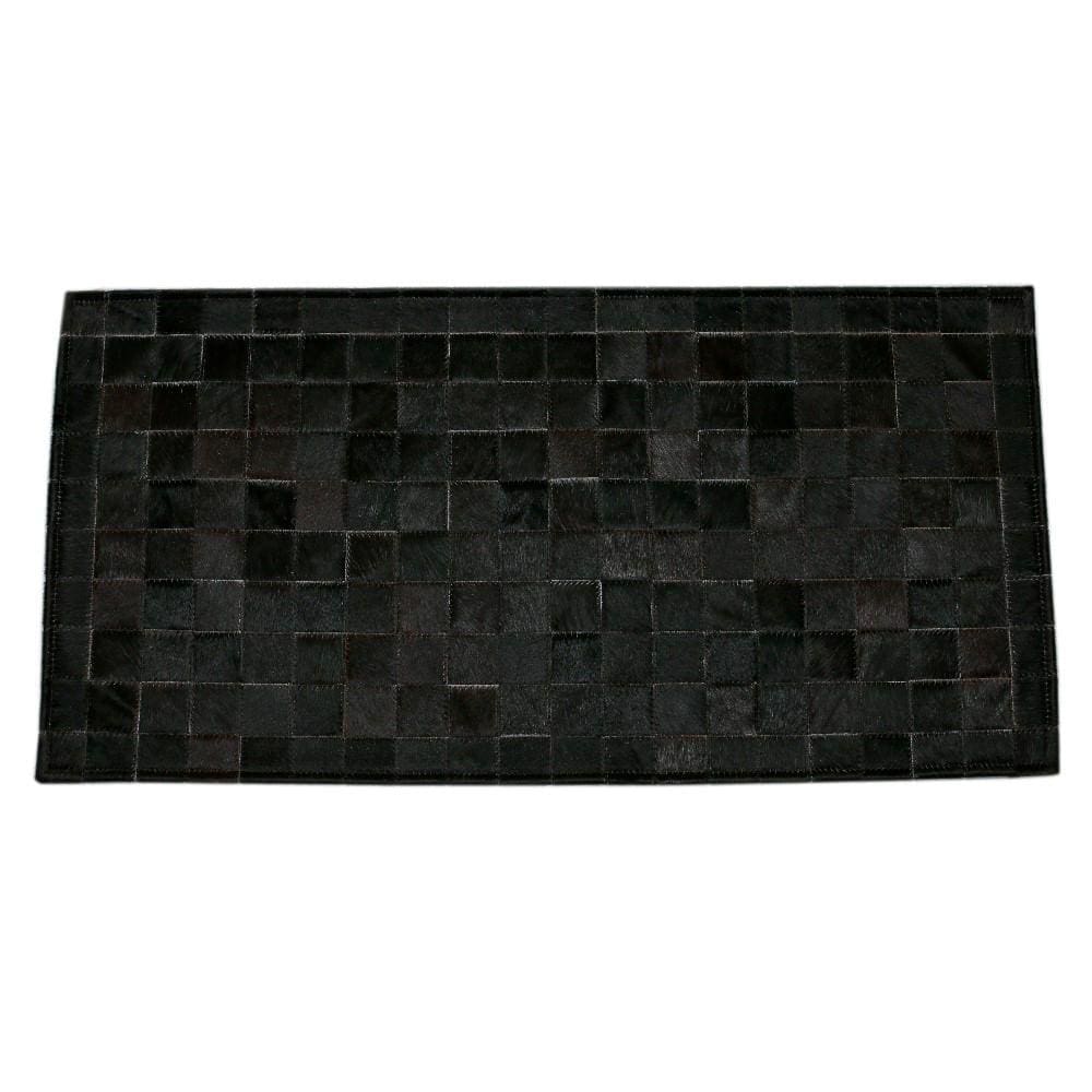 Tapete de Couro Capacho de Porta Vizapi 5cmx5cm Copenhage 0,40mx0,80m Preto