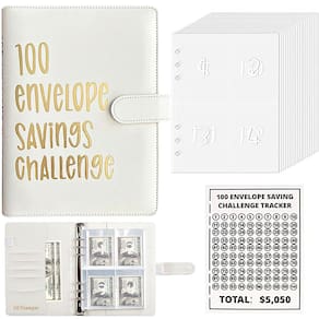100 envelopes Money Saving Challenge Binder GEdUnique 2023