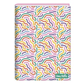 Caderno Jandaia Costurado 1/4 Capa Dura Stella 80 Folhas - Embalagem com 5 Unidades