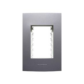 Placa 4X2 com Suporte Para 3 Módulos Inova Pro Class Alumbra Grafite