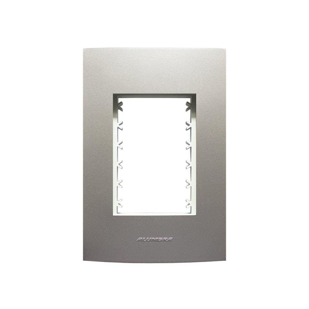 Placa 4X2 com Suporte Para 3 Módulos Inova Pro Class Alumbra Titanium