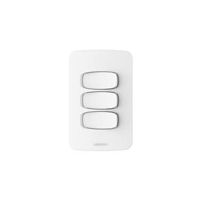 Conjunto 3 Interruptores simples 10A 250V~ 4x2 Gracia Alumbra Branco
