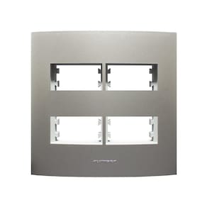 Placa 4X4 com Suporte Para 4 Módulos Distanciados Inova Pro Class Alumbra Titanium
