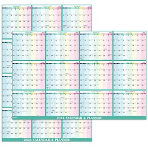 Calendário apagável a seco Lemome Home 2024 Anualmente 34,6 x 22,9 cm
