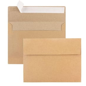 Envelopes x50, papel Kraft, tamanho A7, 5x7 polegadas para convites
