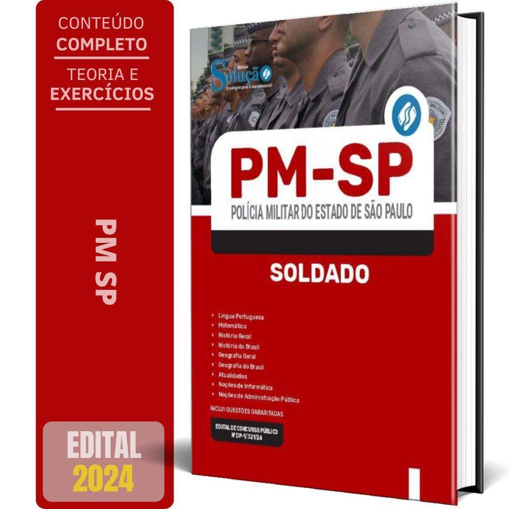 Apostila Concurso Pm Sp 2024 - Soldado