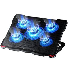 Almofada de resfriamento para laptop AICHESON S035 5 ventiladores para laptop de 17,3 polegadas
