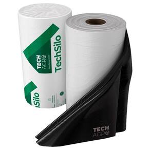 Lona Plástica Techsilo Preta/Branca 10x50m 40kg Techagro