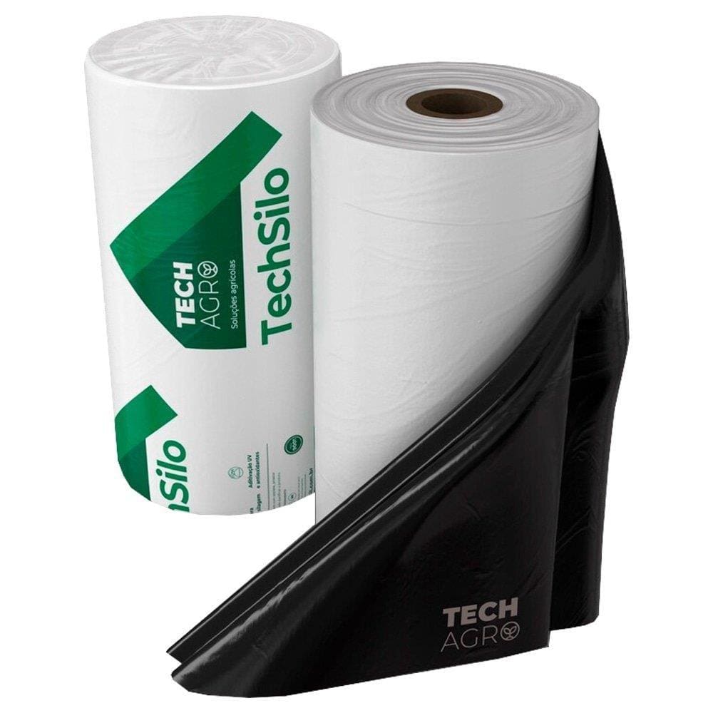 Lona Plástica Techsilo Preta/Branca 10x50m 60kg Techagro