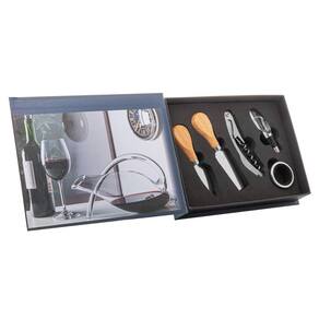 Conjunto 4 Peças para Vinhos e Queijos de Aço Inox 20538 Wolff