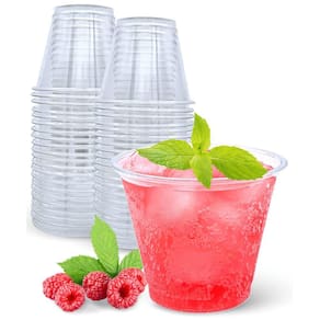 Copos descartáveis de plástico Aatriet 270mL, pacote com 50