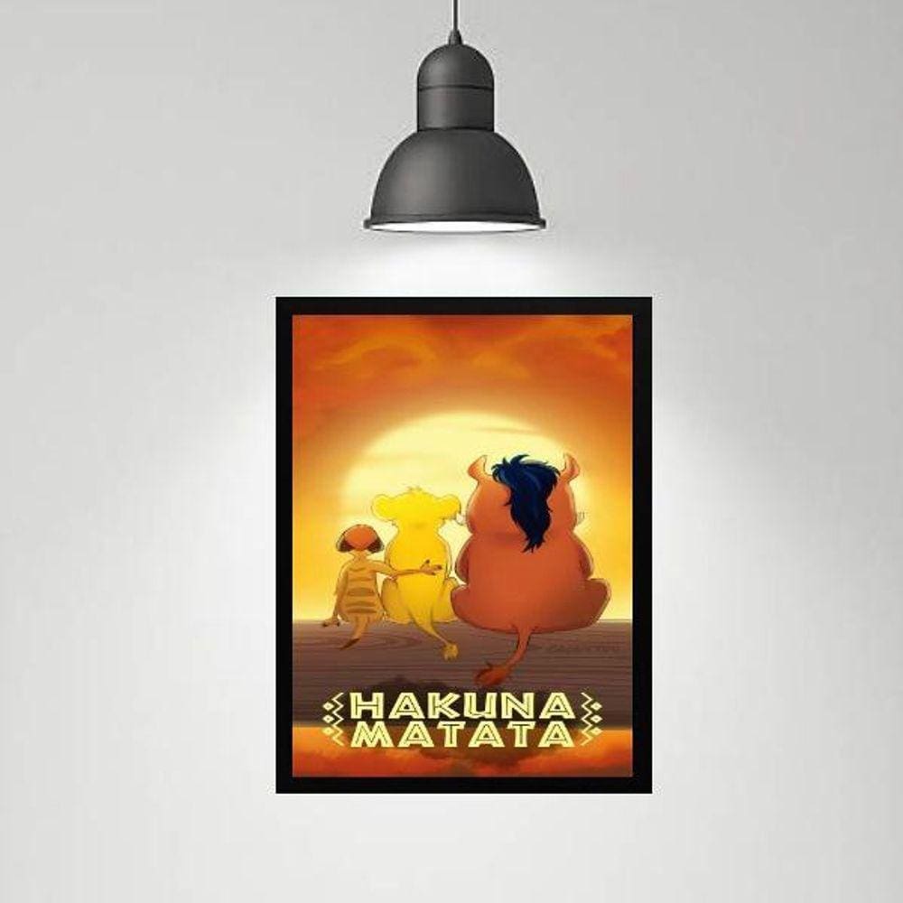 Quadro Hakuna Matata - Amigos 24X18Cm
