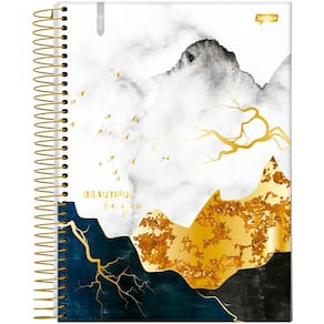 Caderno Universitário Capa Dura 1Matéria80 Folhas Marble Jandaia