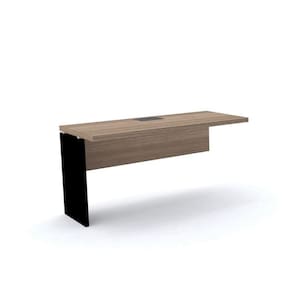 Mesa de Escritório Complemento 120 x 60 cm PE40 em MDP Cor Noce Naturalle Base Preta
