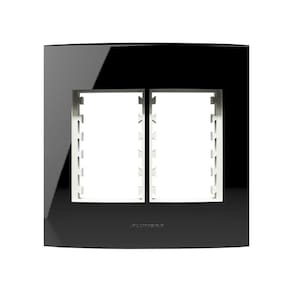 Placa 4X4 com Suporte Para 6 Módulos Inova Pro Class Alumbra Black Piano