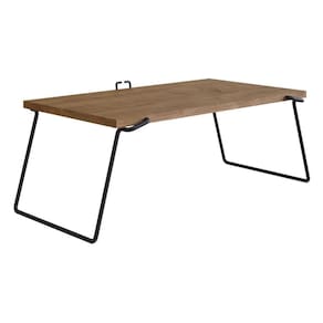 Mesa Multiuso Para Notebook Industrial Tube Artesano 33 cm (largura) MDP Vermont Estrutura Metálica Preta