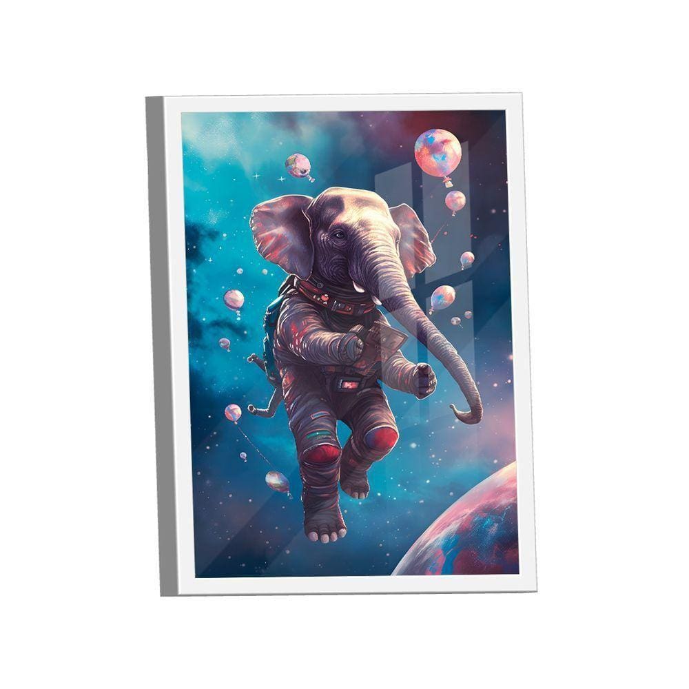Quadro Elefante Espacial -- Br Artes