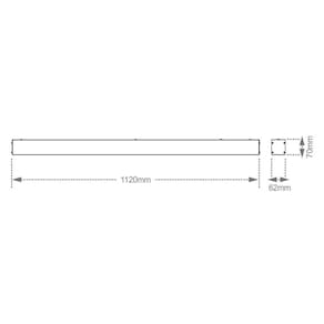 Lustre Pendente Taschibra Vetor Linear Led 35w Bivolt Preta 4000k Luz Neutra