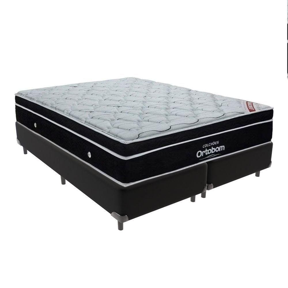 Cama Box King Preto Ortobom Elegant Mola Ensacada Europillow