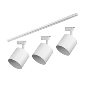 Kit Trilho Taschibra Com 3 Spot Track Ar111 Gu10 Bivolt Branco