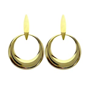Brinco Argola Suspensa - Banhado em Ouro 18k