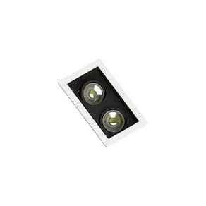 Spot Embutir Recuado Save Energy 2 Lâmpadas Branco-preto