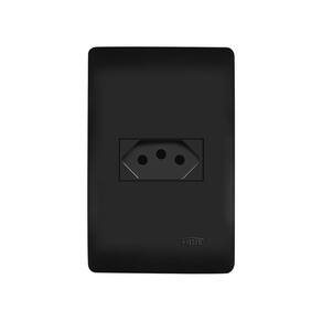 Tomada Fame Habitat Black 2p+t 20a Com Placa 4x2 Preta