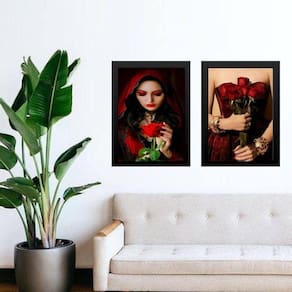 Kit 2 Quadros Entidade Maria Padilha Das Almas 33X24Cm - Com Vidro