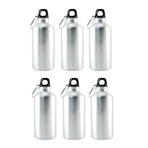 Kit 6 Garrafas Chaveiro Mosquetão 400Ml Personalizável
