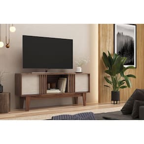 Rack Ripado para Tv até 65 Polegadas 2 Portas Rk2200 Wengue/Petra