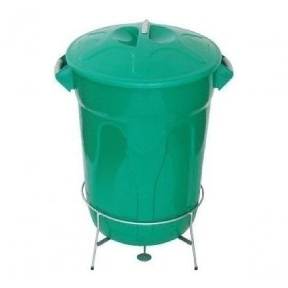 Cesto De Lixo Plastico Com Pedal Aço Galvanizado 40L Amarelo