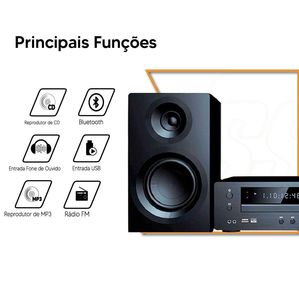 Mini System SS-002 SSOUND 330W CD/MP3 | Casas Bahia