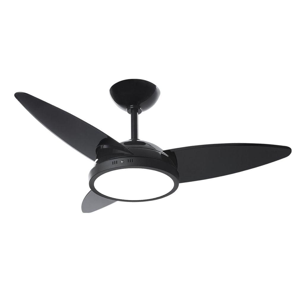 Ventilador Lykan Led Lampada Quente 220v 3p Clm 130w Preto