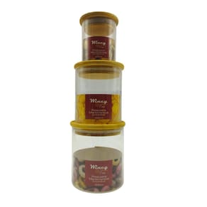 Kit 3 Potes Para Mantimentos Herméticos 200Ml 400Ml 500Ml