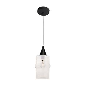 Lustre Pendente Taschibra Ali Liso E27 Transparente Bivolt Preto