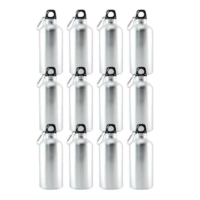 Kit 12 Garrafas Chaveiro Mosquetão 400Ml Personalizável