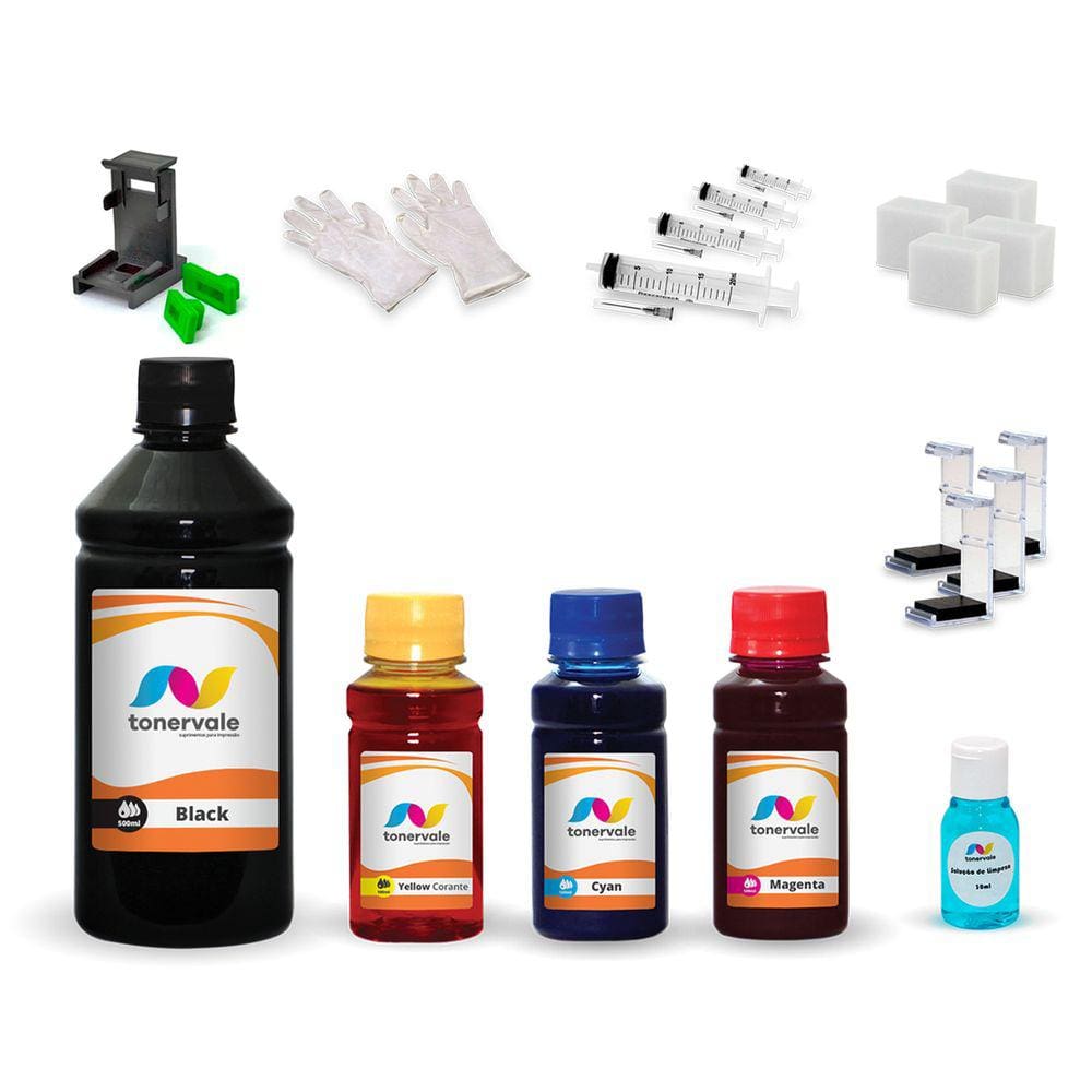 Kit 4 Tinta Para Canon MG3010 PG-145 e CL-146 800mL