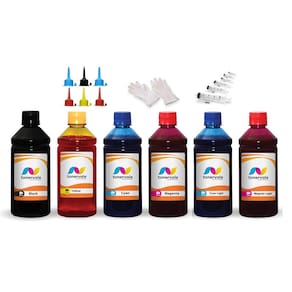 Kit 6 Tinta Para Epson L800 T673120 CMYK 250ml