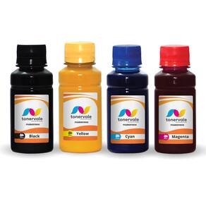 Kit 4 Tinta Compatível Impressora de 100ml CMYK Pigmentado