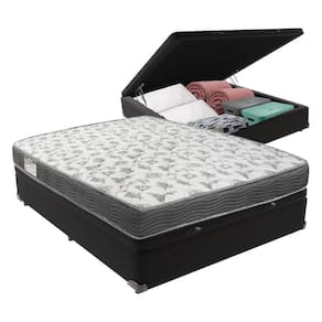 Cama Box Com Baú Preto Iso100 Ortobom Viúvo D33