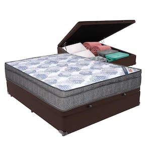 Cama Box Casal Com Baú Marrom Ortobom Isosuperpocket