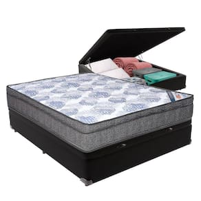 Cama Box Baú Preto Ortobom Molas Ensacadas Viúvo