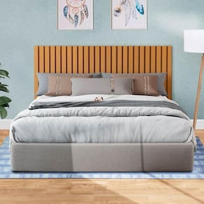 Cabeceira Suspensa Ripada Queen Size E Casal Nature Nettie Shop Jm