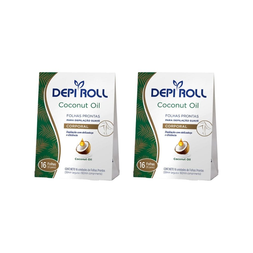 Depilatorio Depiroll Folha Corporal Com 16 Oleo de Coco-2un